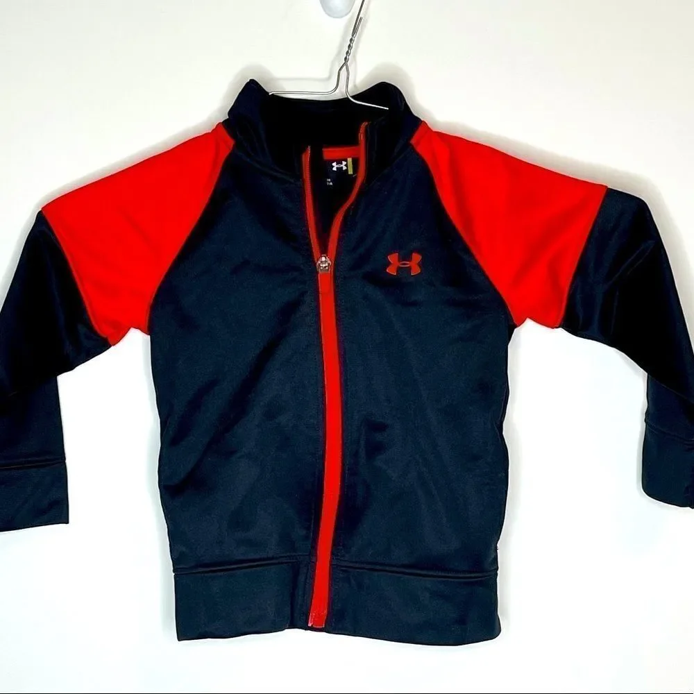 Kids 2T Under Armour Red-Black Zip Top‎